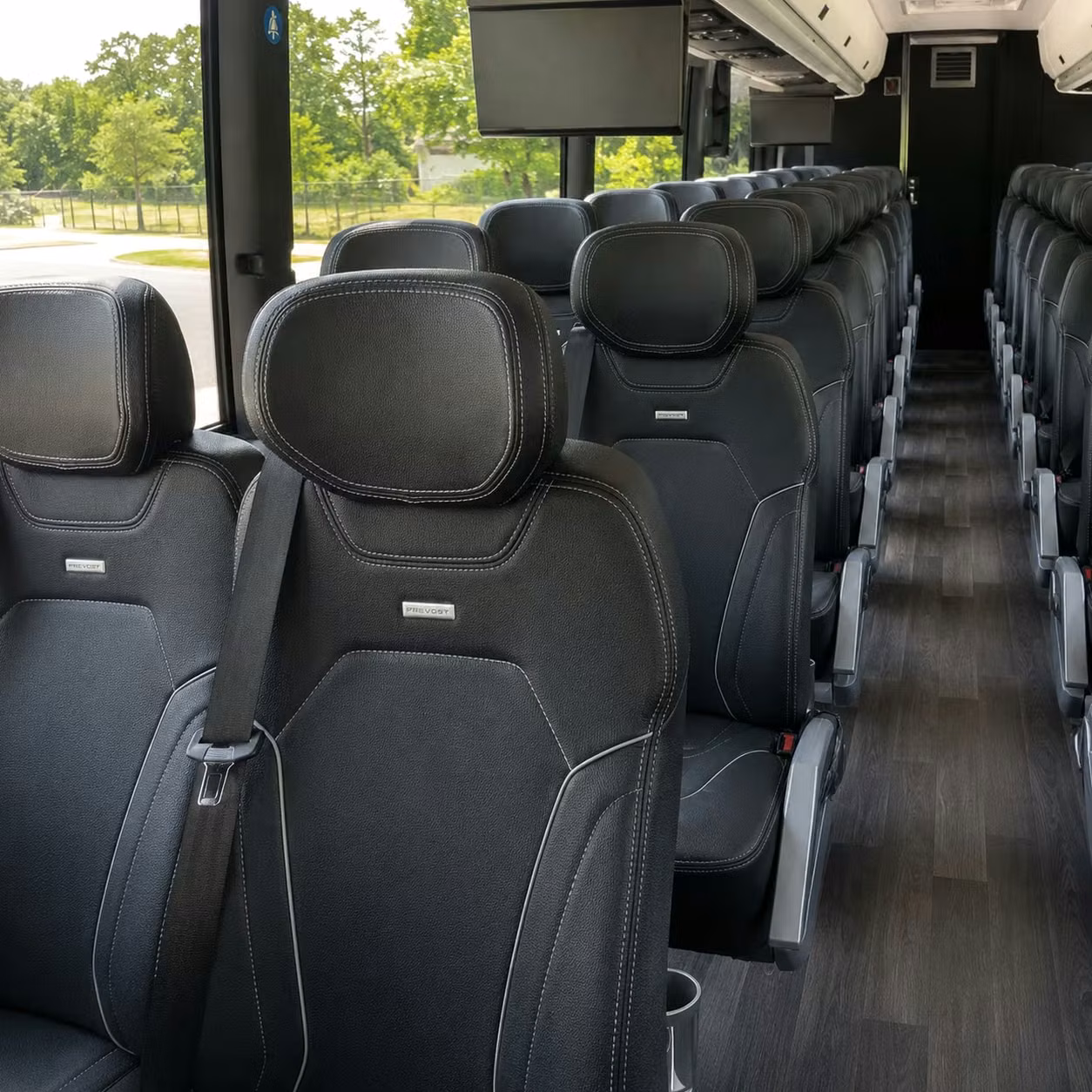 56 passenger charter bus interior